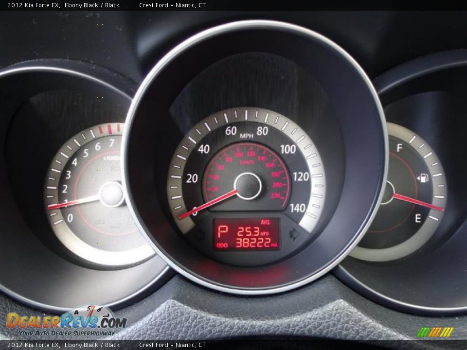 2012 Kia Forte EX Ebony Black / Black Photo #13