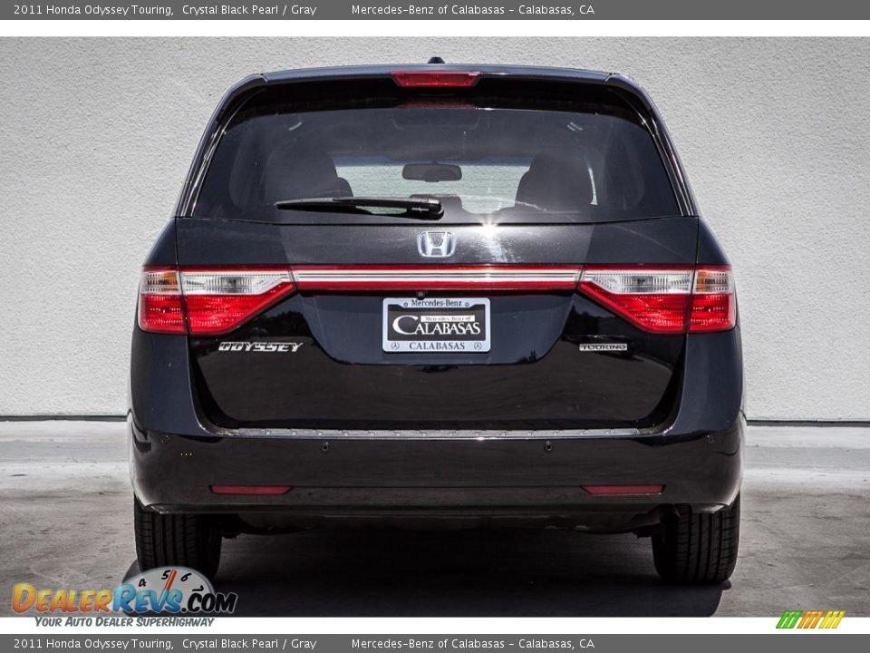 2011 Honda Odyssey Touring Crystal Black Pearl / Gray Photo #3