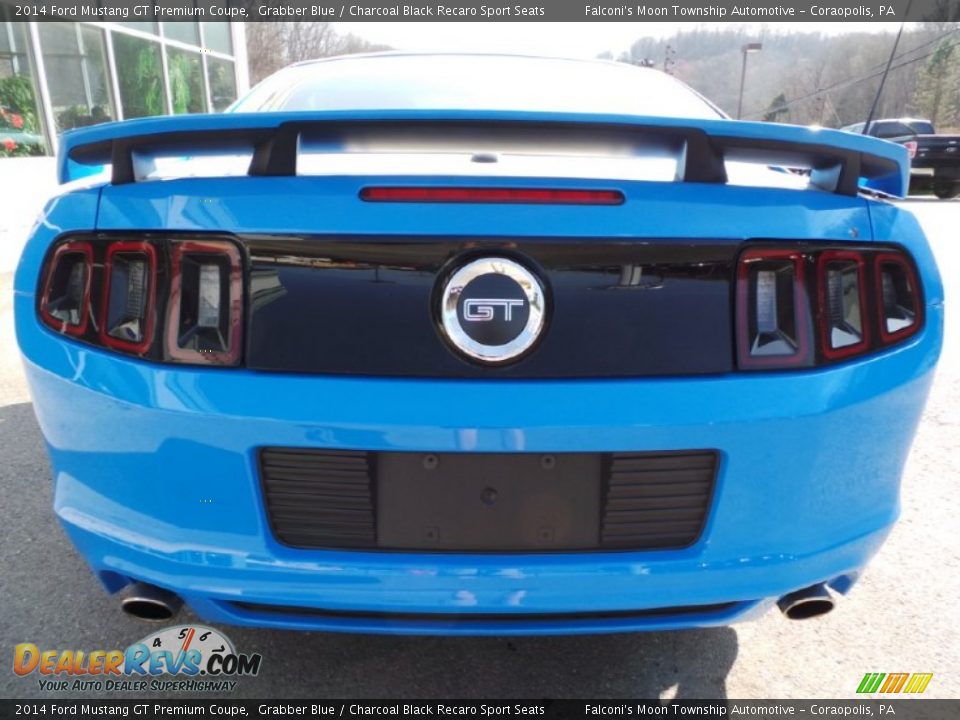 2014 Ford Mustang GT Premium Coupe Grabber Blue / Charcoal Black Recaro Sport Seats Photo #5