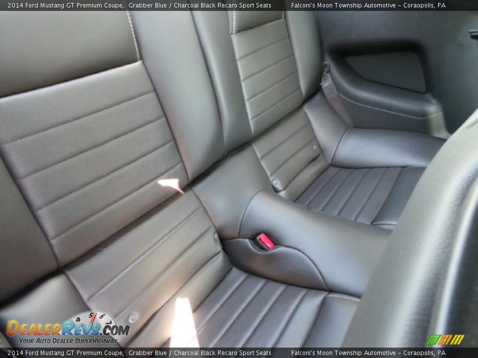 2014 Ford Mustang GT Premium Coupe Grabber Blue / Charcoal Black Recaro Sport Seats Photo #13