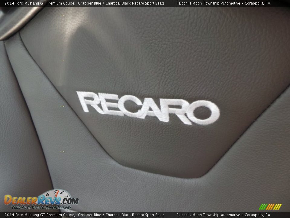 2014 Ford Mustang GT Premium Coupe Grabber Blue / Charcoal Black Recaro Sport Seats Photo #16
