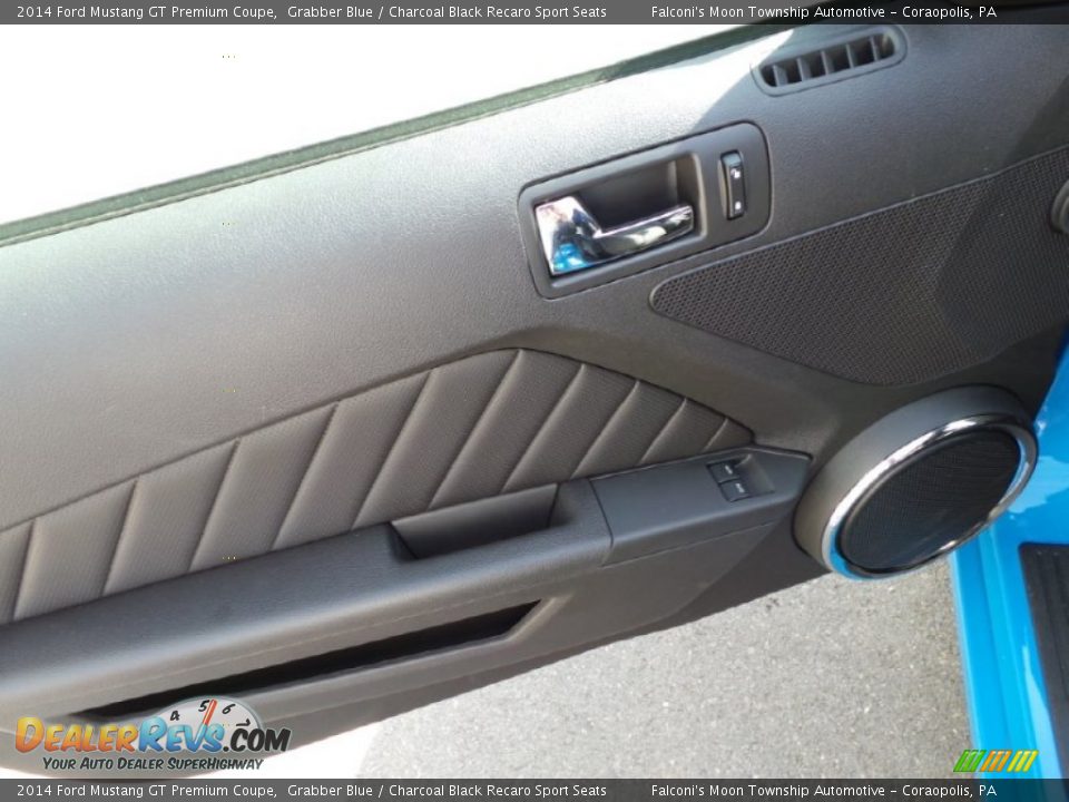 2014 Ford Mustang GT Premium Coupe Grabber Blue / Charcoal Black Recaro Sport Seats Photo #18