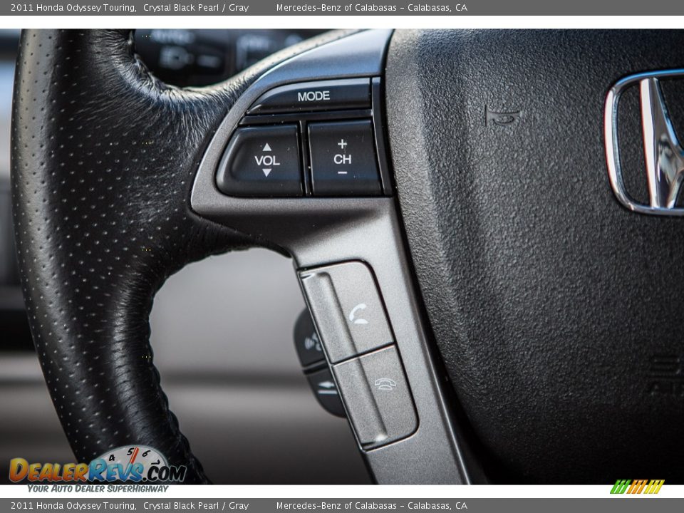2011 Honda Odyssey Touring Crystal Black Pearl / Gray Photo #19