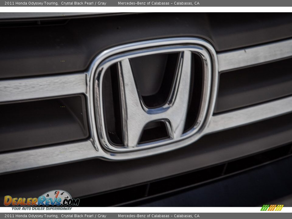 2011 Honda Odyssey Touring Crystal Black Pearl / Gray Photo #28
