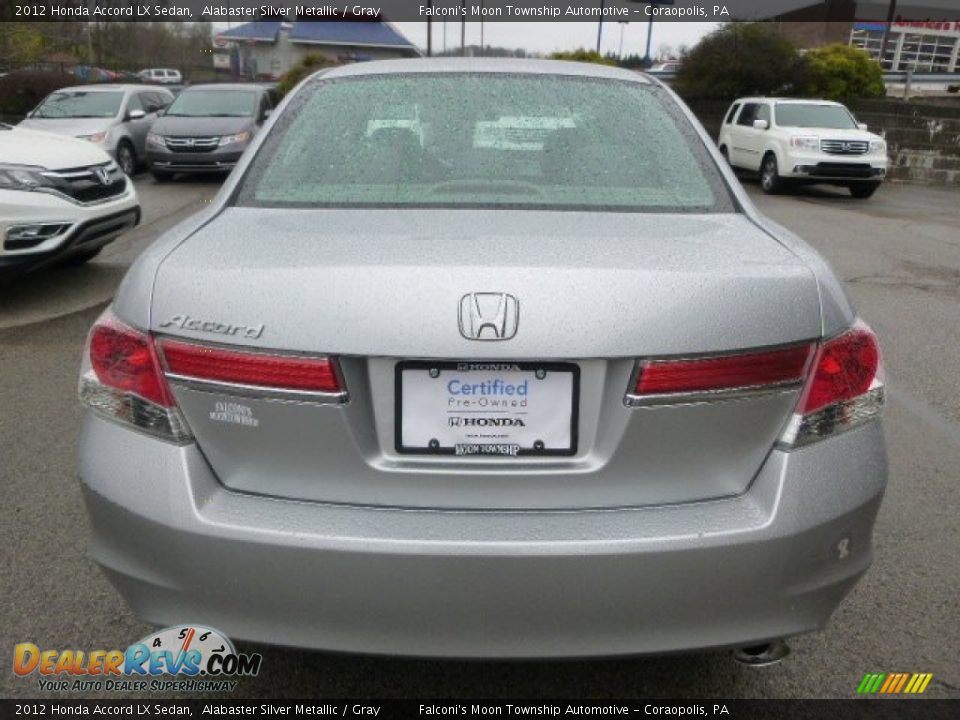 2012 Honda Accord LX Sedan Alabaster Silver Metallic / Gray Photo #4