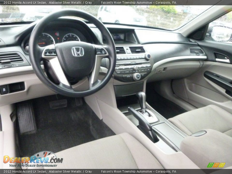 2012 Honda Accord LX Sedan Alabaster Silver Metallic / Gray Photo #17