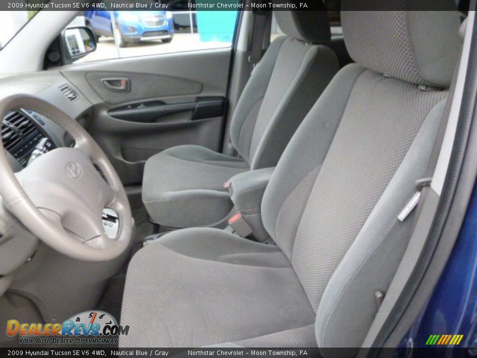 2009 Hyundai Tucson SE V6 4WD Nautical Blue / Gray Photo #10