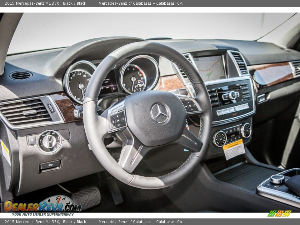 2015 Mercedes-Benz ML 350 Black / Black Photo #5
