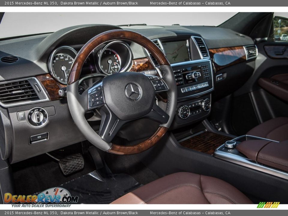 Auburn Brown/Black Interior - 2015 Mercedes-Benz ML 350 Photo #5