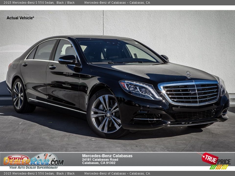 2015 Mercedes-Benz S 550 Sedan Black / Black Photo #1