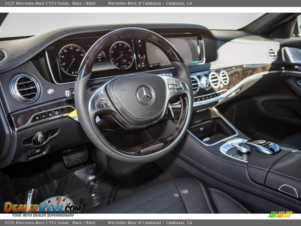 2015 Mercedes-Benz S 550 Sedan Black / Black Photo #5
