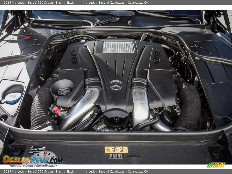 2015 Mercedes-Benz S 550 Sedan Black / Black Photo #9