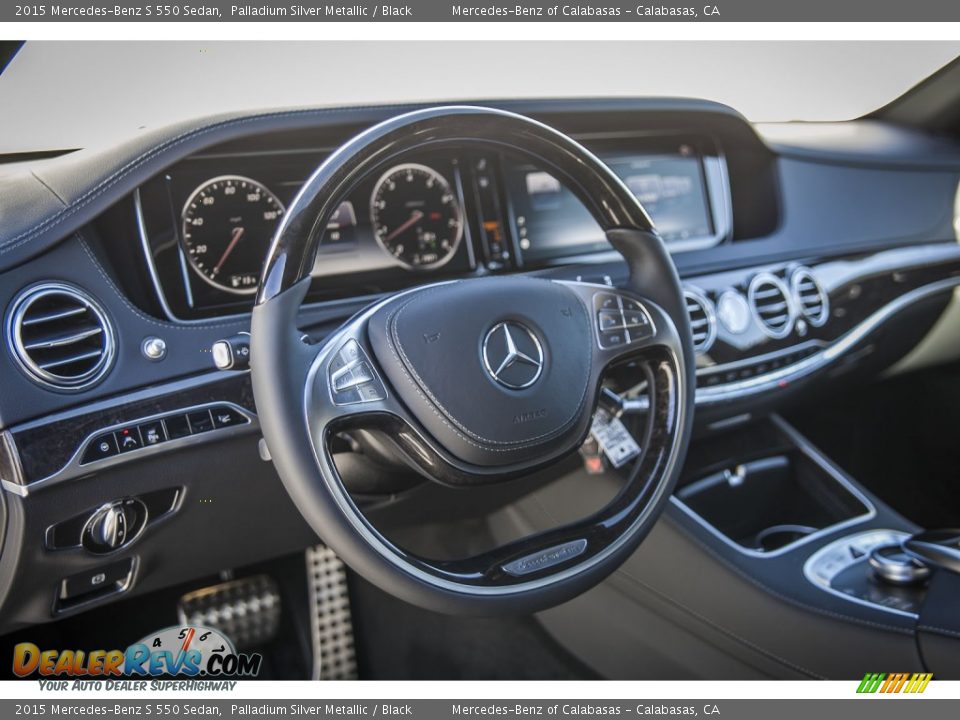 2015 Mercedes-Benz S 550 Sedan Palladium Silver Metallic / Black Photo #5