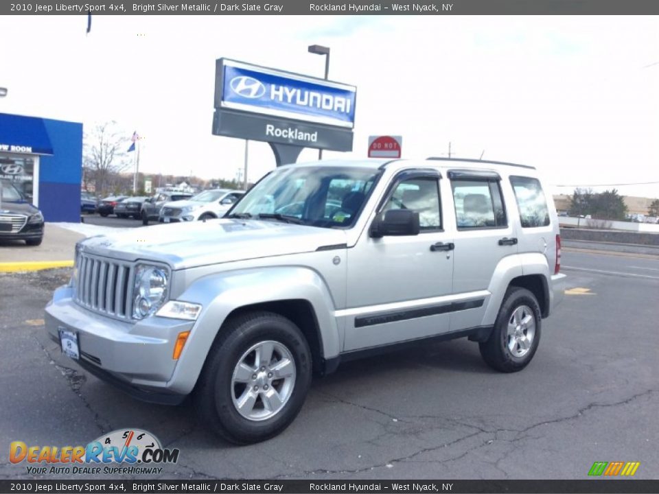 2010 Jeep Liberty Sport 4x4 Bright Silver Metallic / Dark Slate Gray Photo #1