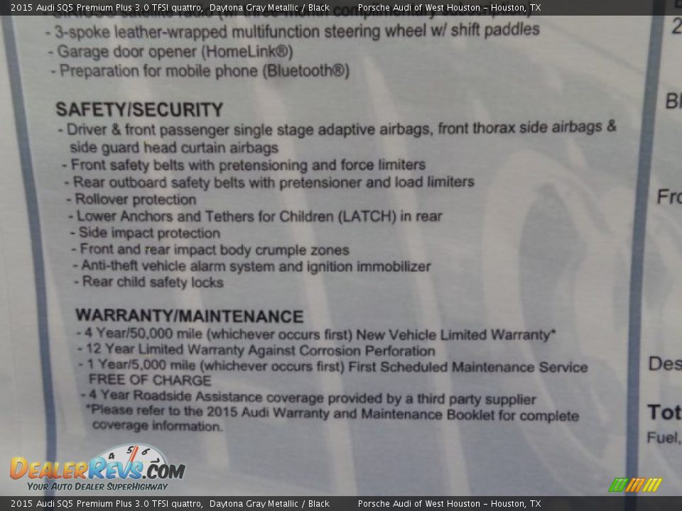 2015 Audi SQ5 Premium Plus 3.0 TFSI quattro Daytona Gray Metallic / Black Photo #34
