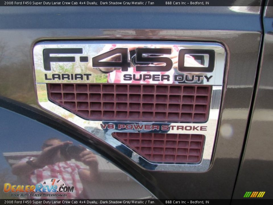 2008 Ford F450 Super Duty Lariat Crew Cab 4x4 Dually Dark Shadow Gray Metallic / Tan Photo #9