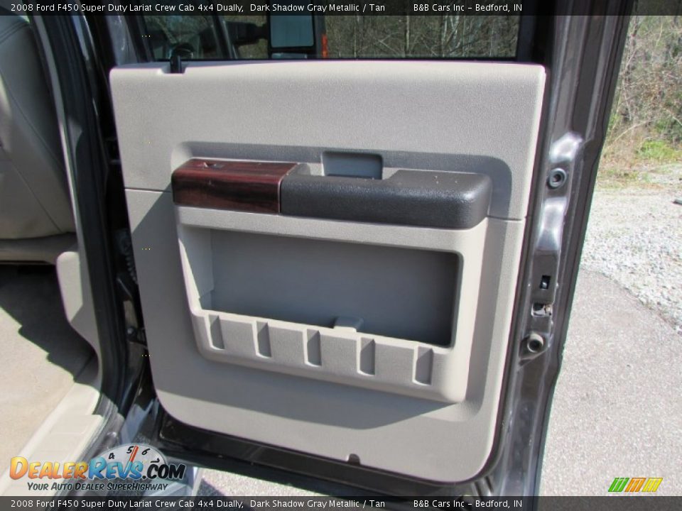 2008 Ford F450 Super Duty Lariat Crew Cab 4x4 Dually Dark Shadow Gray Metallic / Tan Photo #16