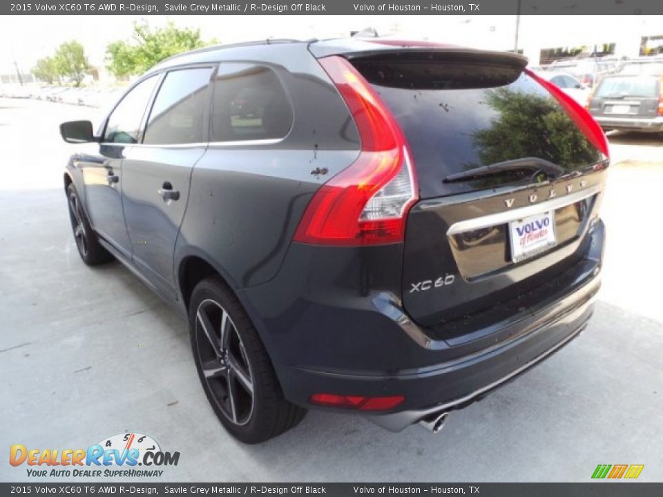 2015 Volvo XC60 T6 AWD R-Design Savile Grey Metallic / R-Design Off Black Photo #4