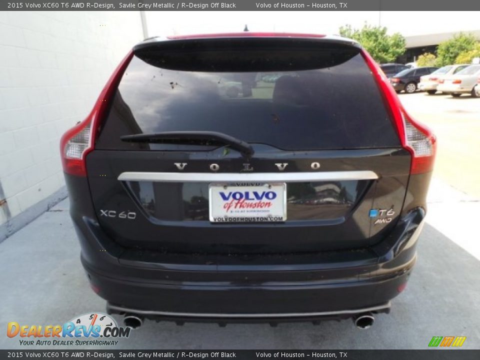 2015 Volvo XC60 T6 AWD R-Design Savile Grey Metallic / R-Design Off Black Photo #5