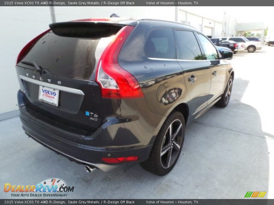 2015 Volvo XC60 T6 AWD R-Design Savile Grey Metallic / R-Design Off Black Photo #6