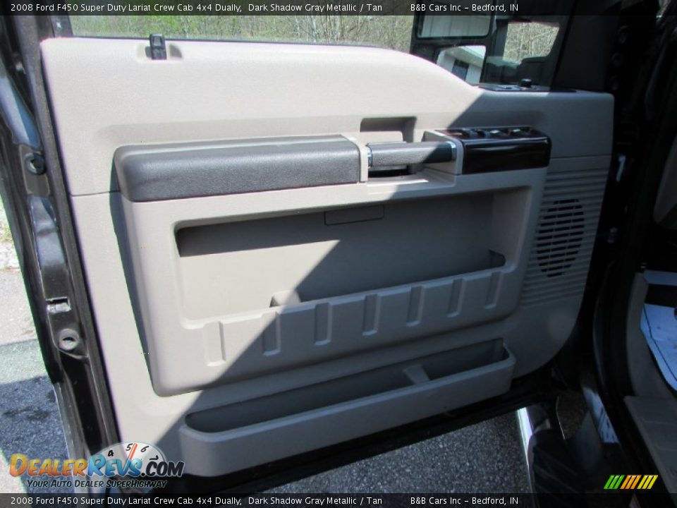 2008 Ford F450 Super Duty Lariat Crew Cab 4x4 Dually Dark Shadow Gray Metallic / Tan Photo #28