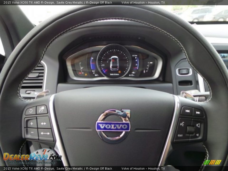 2015 Volvo XC60 T6 AWD R-Design Savile Grey Metallic / R-Design Off Black Photo #21