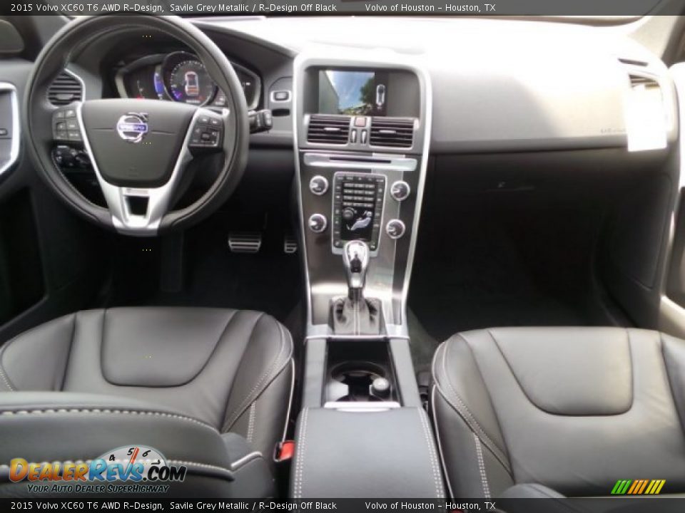 2015 Volvo XC60 T6 AWD R-Design Savile Grey Metallic / R-Design Off Black Photo #25