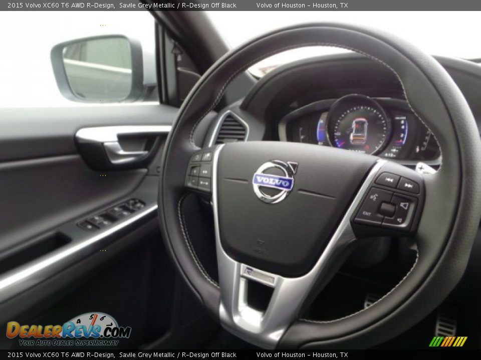 2015 Volvo XC60 T6 AWD R-Design Savile Grey Metallic / R-Design Off Black Photo #26