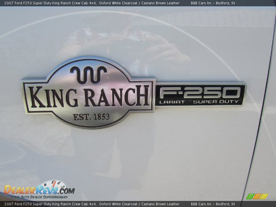 2007 Ford F250 Super Duty King Ranch Crew Cab 4x4 Oxford White Clearcoat / Castano Brown Leather Photo #10