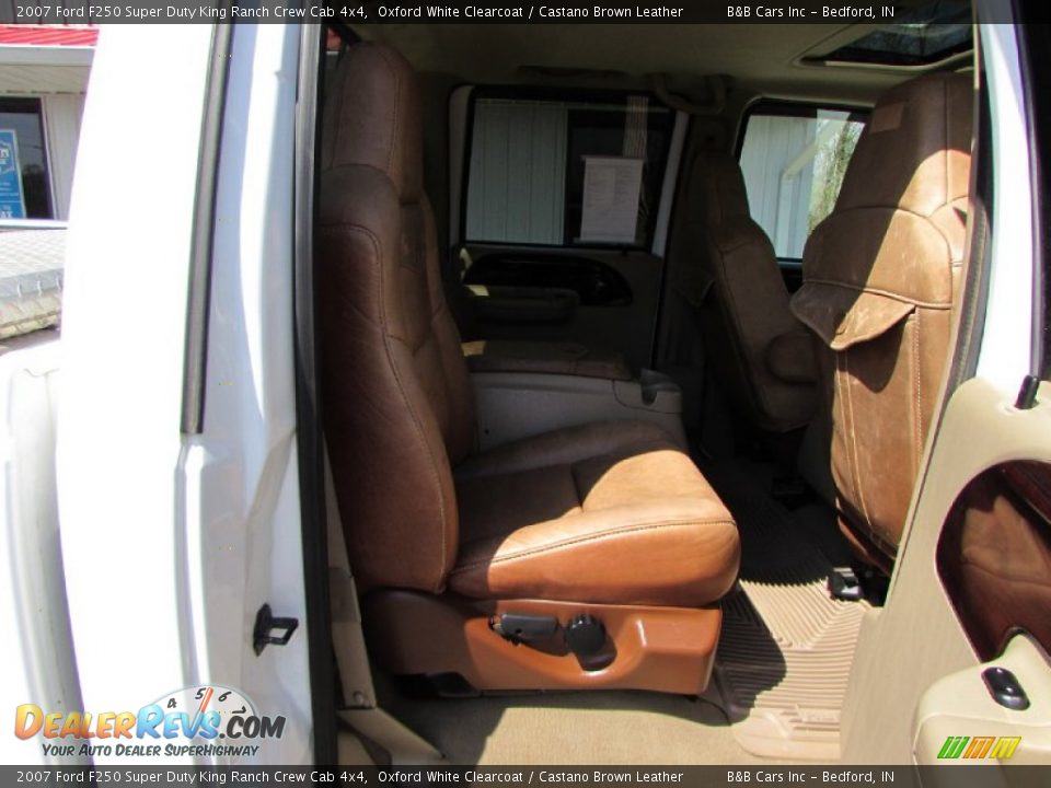 2007 Ford F250 Super Duty King Ranch Crew Cab 4x4 Oxford White Clearcoat / Castano Brown Leather Photo #20