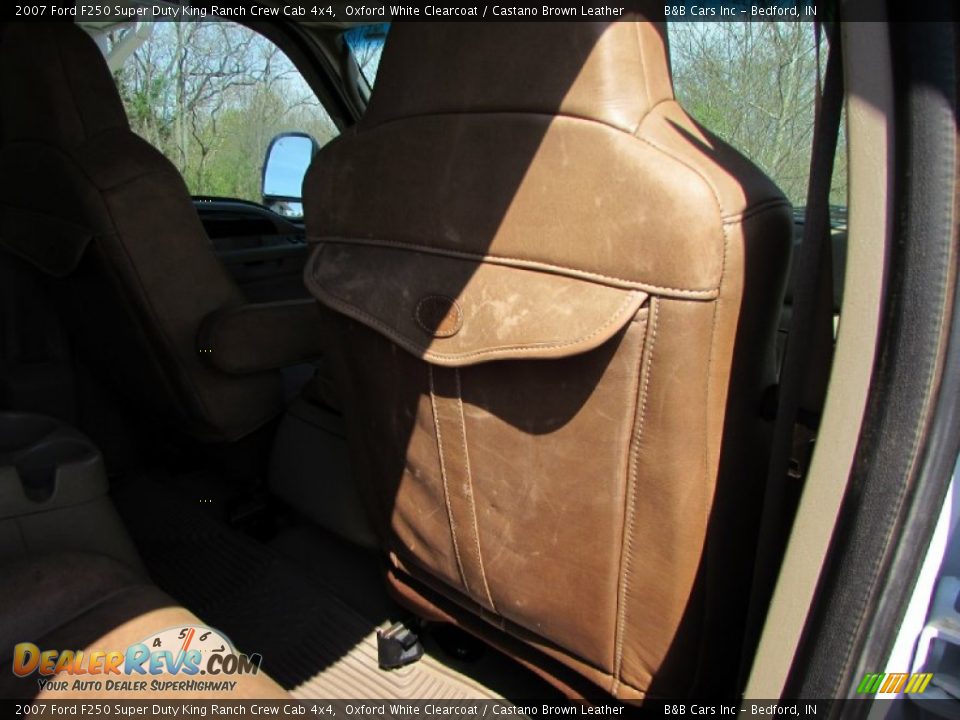 2007 Ford F250 Super Duty King Ranch Crew Cab 4x4 Oxford White Clearcoat / Castano Brown Leather Photo #22