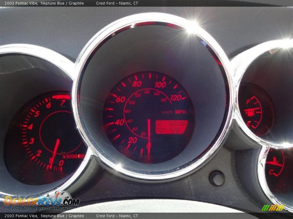 2003 Pontiac Vibe Neptune Blue / Graphite Photo #13