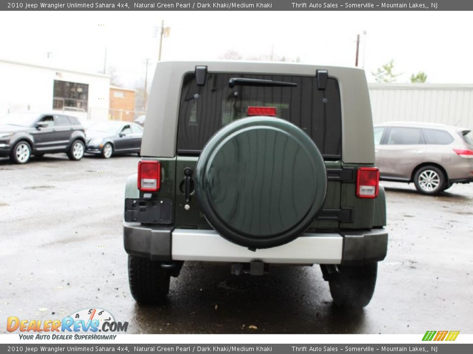 2010 Jeep Wrangler Unlimited Sahara 4x4 Natural Green Pearl / Dark Khaki/Medium Khaki Photo #5