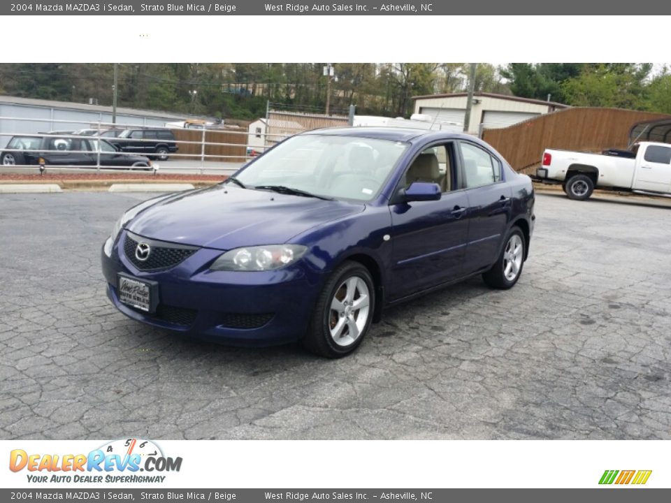 2004 Mazda MAZDA3 i Sedan Strato Blue Mica / Beige Photo #1