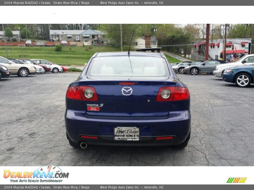 2004 Mazda MAZDA3 i Sedan Strato Blue Mica / Beige Photo #4