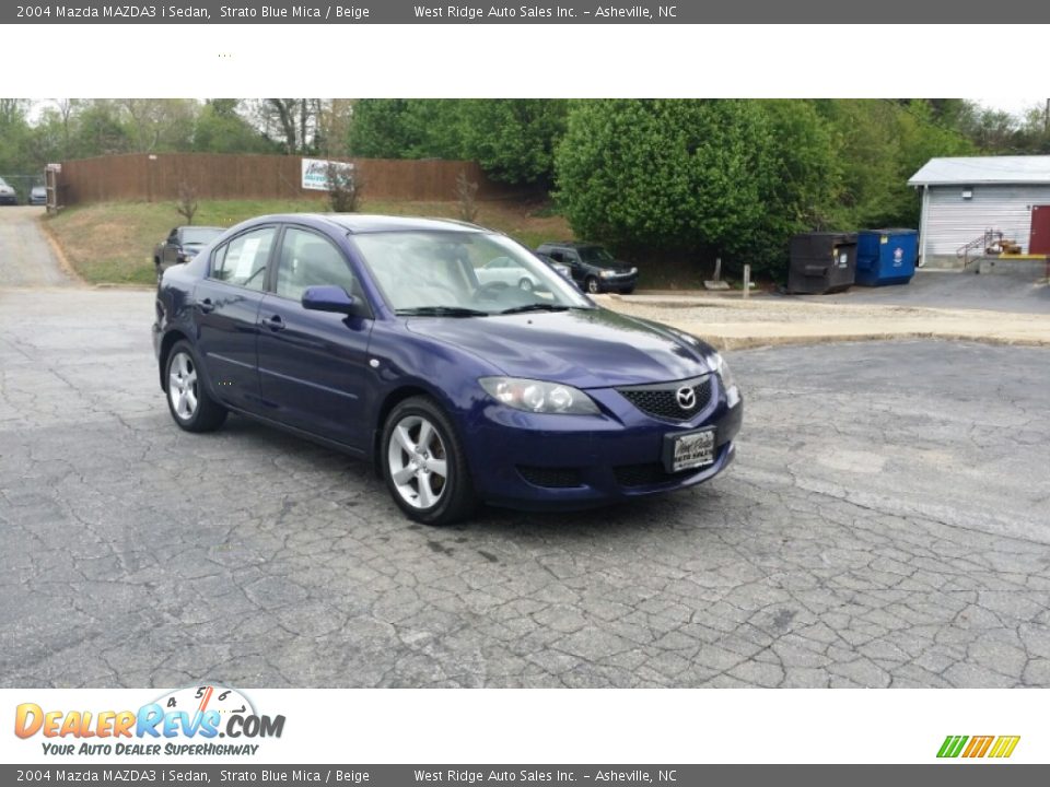 2004 Mazda MAZDA3 i Sedan Strato Blue Mica / Beige Photo #7