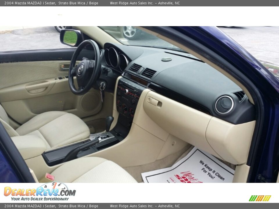 2004 Mazda MAZDA3 i Sedan Strato Blue Mica / Beige Photo #11