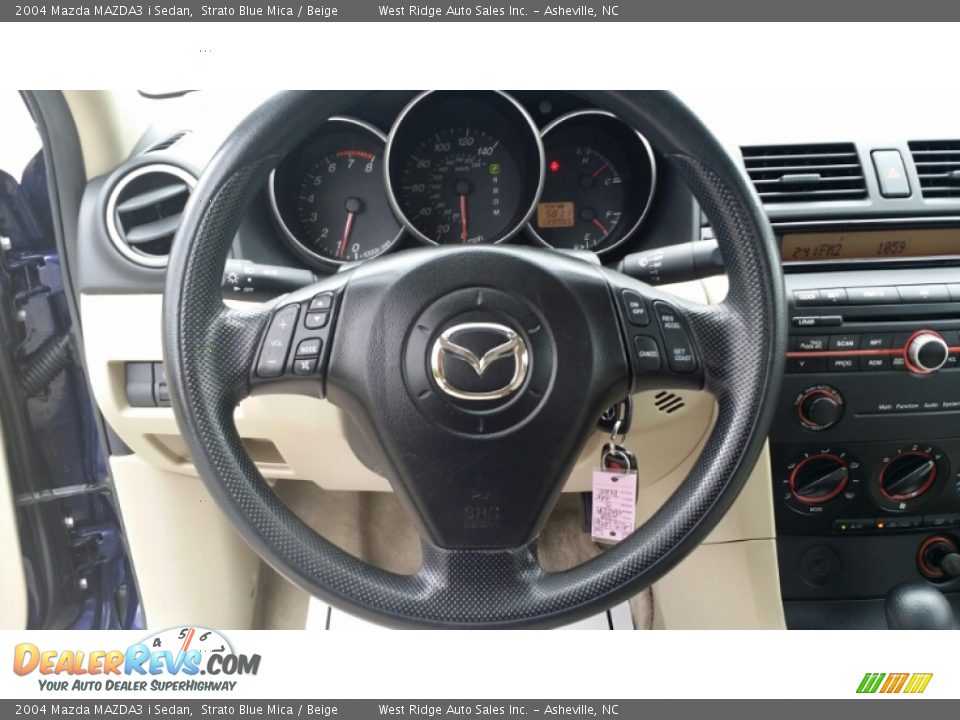 2004 Mazda MAZDA3 i Sedan Strato Blue Mica / Beige Photo #24