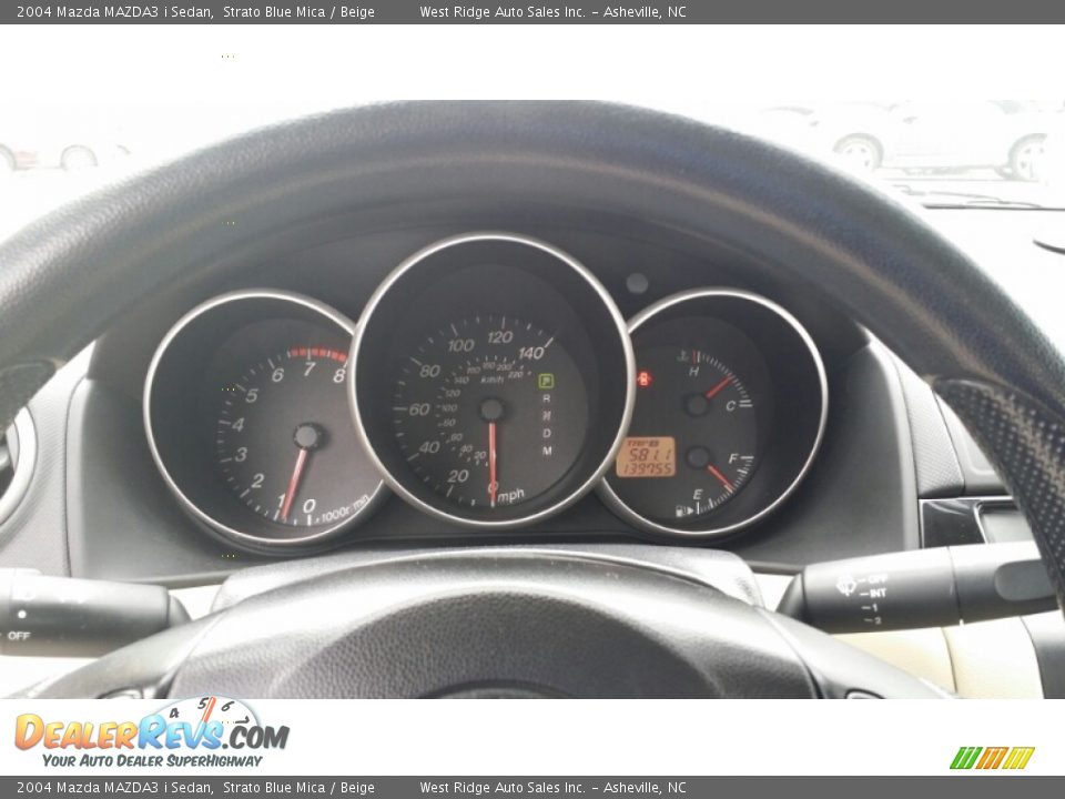 2004 Mazda MAZDA3 i Sedan Strato Blue Mica / Beige Photo #25