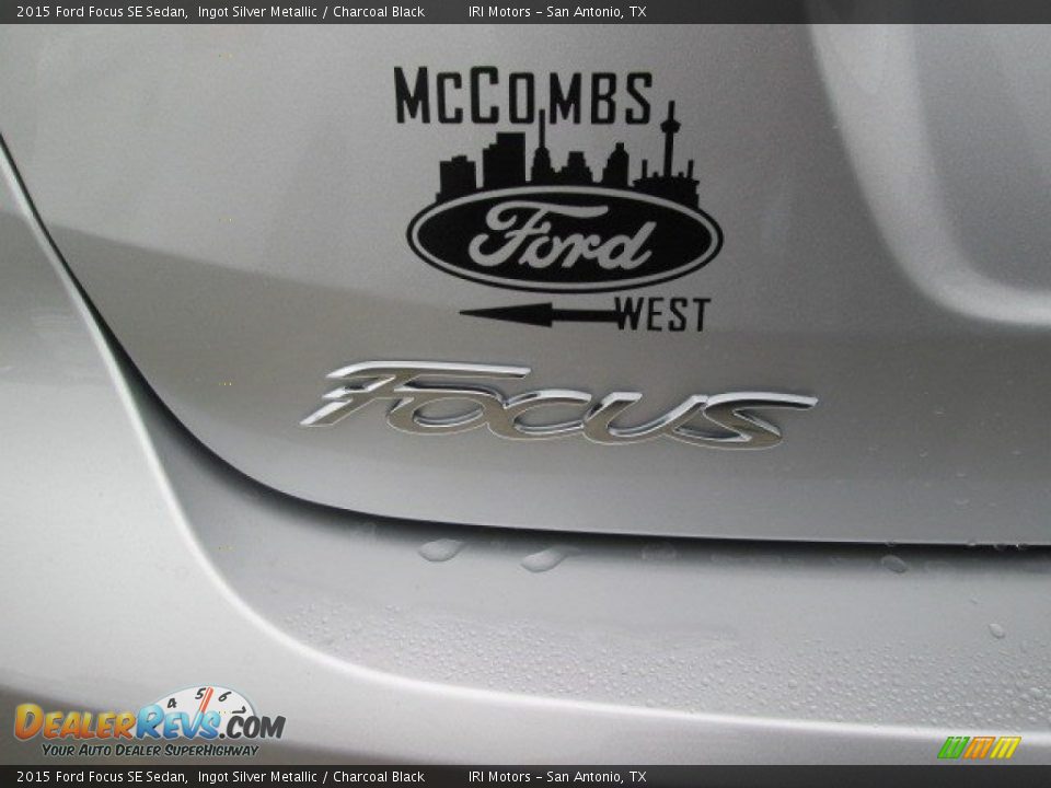 2015 Ford Focus SE Sedan Ingot Silver Metallic / Charcoal Black Photo #9