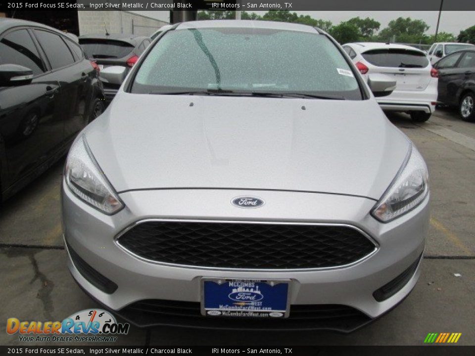 2015 Ford Focus SE Sedan Ingot Silver Metallic / Charcoal Black Photo #25