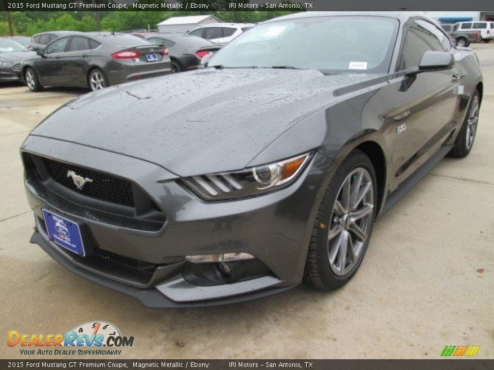 2015 Ford Mustang GT Premium Coupe Magnetic Metallic / Ebony Photo #7