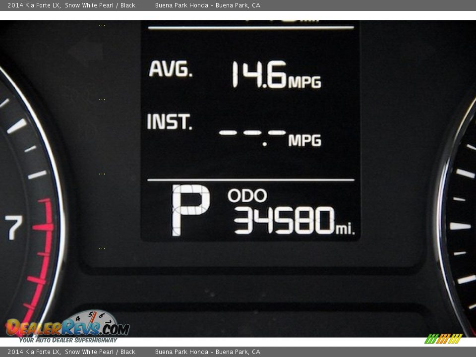 2014 Kia Forte LX Snow White Pearl / Black Photo #6