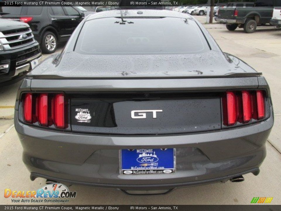 2015 Ford Mustang GT Premium Coupe Magnetic Metallic / Ebony Photo #10