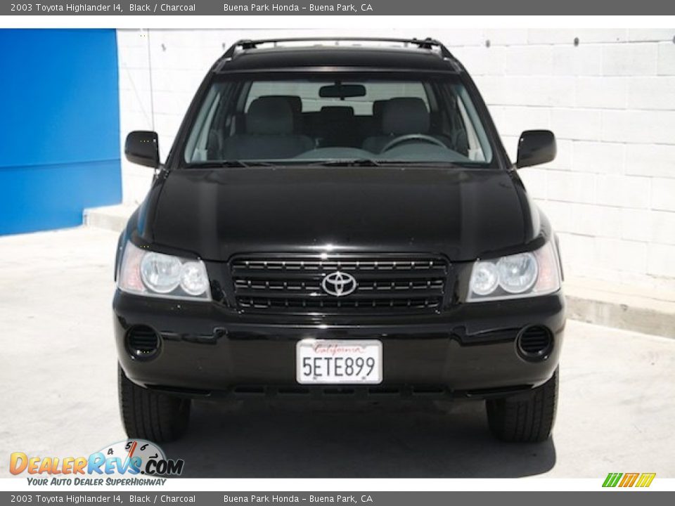 2003 Toyota Highlander I4 Black / Charcoal Photo #7