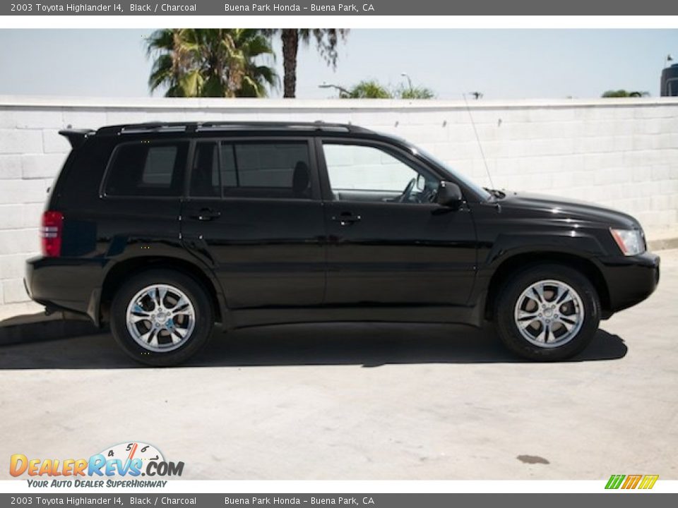 2003 Toyota Highlander I4 Black / Charcoal Photo #8