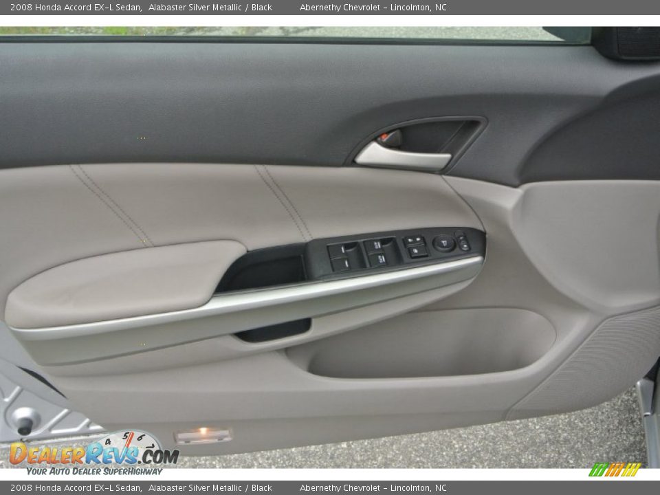 2008 Honda Accord EX-L Sedan Alabaster Silver Metallic / Black Photo #8