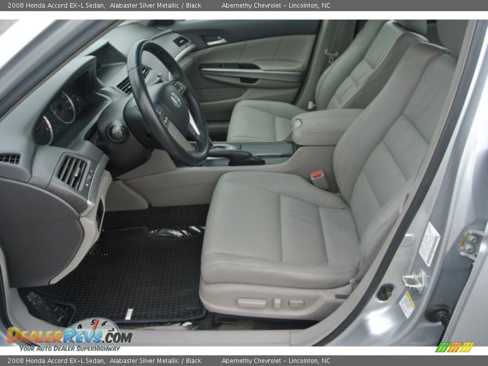 2008 Honda Accord EX-L Sedan Alabaster Silver Metallic / Black Photo #9