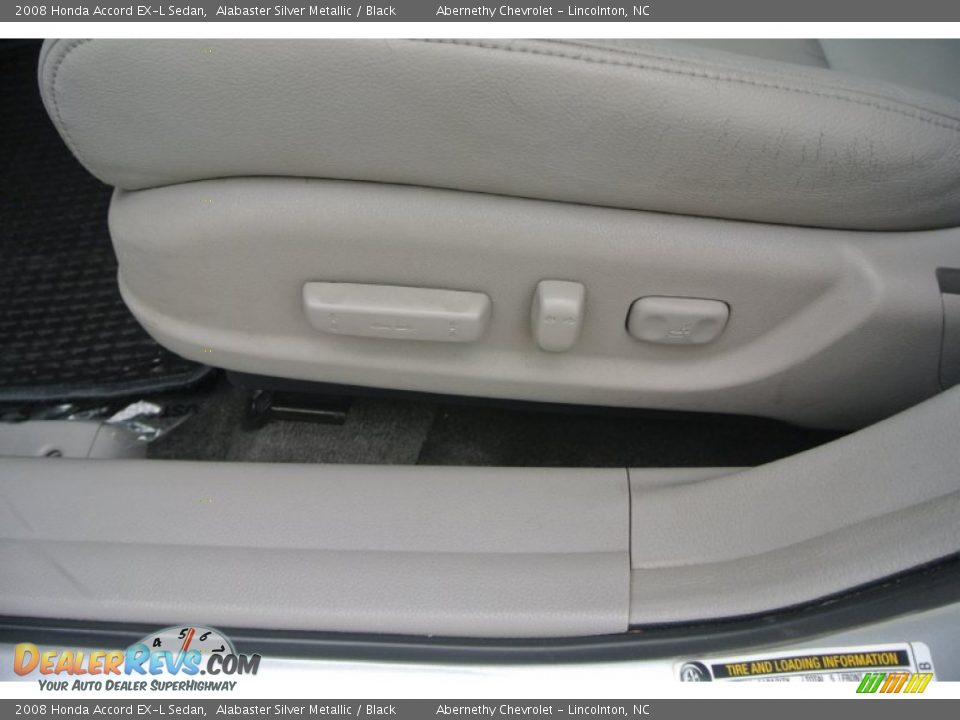 2008 Honda Accord EX-L Sedan Alabaster Silver Metallic / Black Photo #10