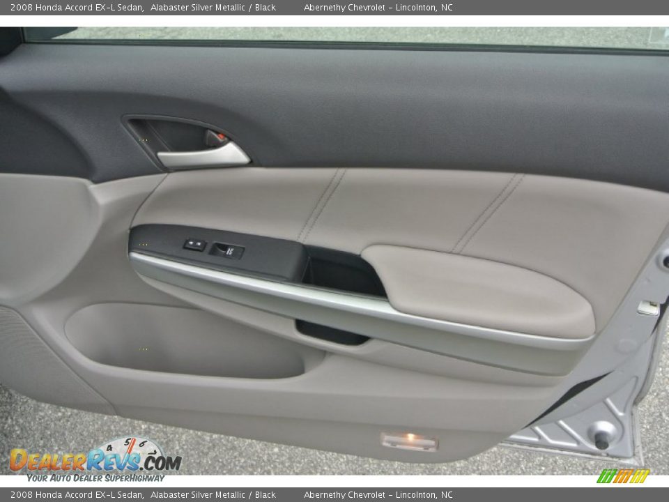 2008 Honda Accord EX-L Sedan Alabaster Silver Metallic / Black Photo #22